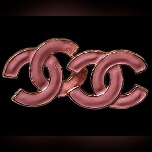 Chanel CC Pink Gold Earrings